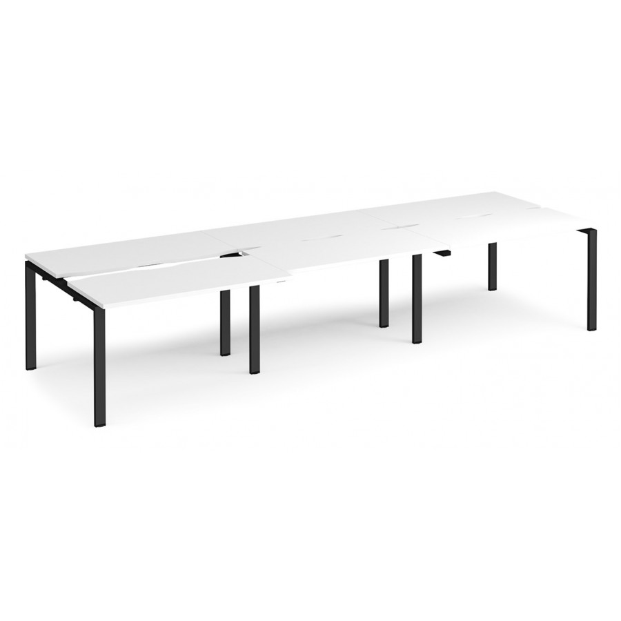 Adapt 1200mm Deep Sliding Top Triple Back to Back Bench Desk